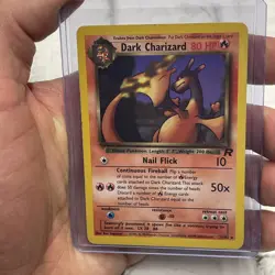 Pokemon TCG Dark Charizard Non-Holo Card 21/82 Team Rocket 2000 Vintage Vtg MP+ - Image 1