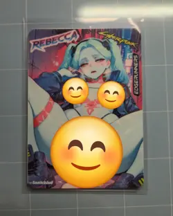 Rebecca Cyberpunk Edgerunners Custom Glow In The Dark Waifu Card Fan Art - Image 1