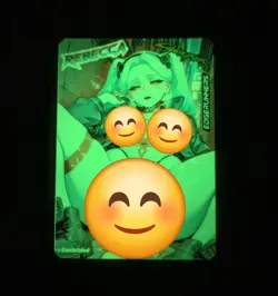 Rebecca Cyberpunk Edgerunners Custom Glow In The Dark Waifu Card Fan Art - Image 2