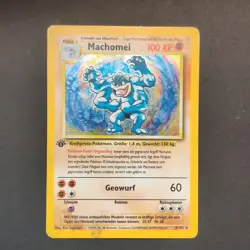 Pokemon TCG Karte - Machomei - 1. Edition - Base Set 8/102 - Deutsch - WOTC - Image 3