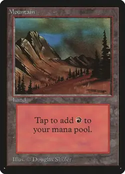 Mountain (#299) Limited Edition Beta LP MTG - Image 1