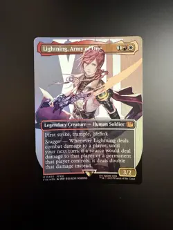 MTG Final Fantasy English Lightning, Army of One Borderless 0400 Foil - Image 1