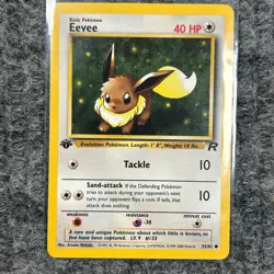 Vintage Pokemon Team Rocket Eevee 1st Edition 55/82 Non Holo NM - Image 1