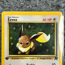 Vintage Pokemon Team Rocket Eevee 1st Edition 55/82 Non Holo NM - Image 3