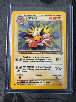 Pokemon Jolteon 4/64 Jungle Unlimited Holo Rare Vintage WOTC 1999 MP - Image 1
