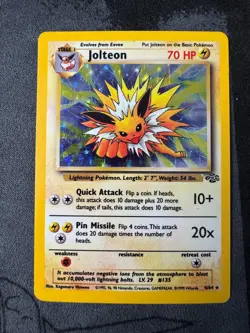 Pokemon Jolteon 4/64 Jungle Unlimited Holo Rare Vintage WOTC 1999 MP - Image 4