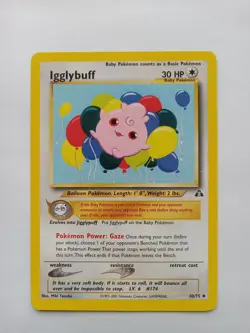 Igglybuff 40/75 Neo Discovery Pokemon Uncommon NM FREE SHIP!! - Image 1