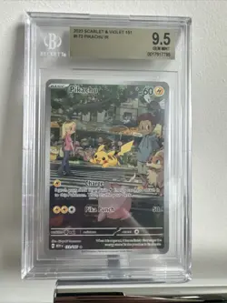 Pokemon Pikachu 173/165 Beckett BGS 9.5 Sv: Scarlet & Violet 151 Holo Beckett - Image 1