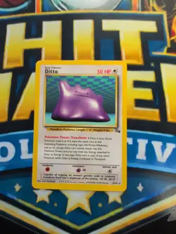 Pokemon TCG Ditto 18/62 Fossil Regular Rare Unlimited 1999 - Image 1