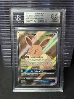 Eevee GX SM233 Alt Art Pokemon Sun and Moon Promo Black Star Promo BGS 8.5 - Image 1