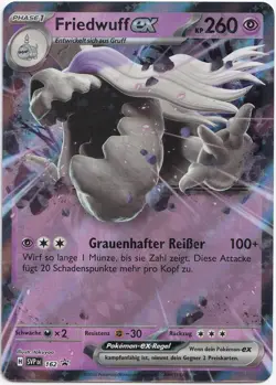 Pokemon Friedwuff ex Double Rare Black Star Promo SVP 162 NM Deutsch - Image 1