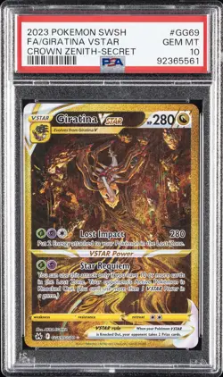 2023 POKEMON SWORD & SHIELD CROWN ZENITH SECRET FULL ART/GIRATINA VSTAR PSA 10 - Image 1