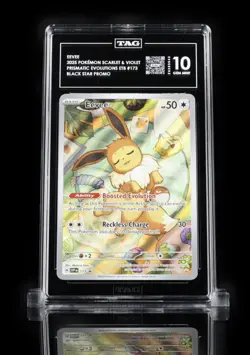 Pokemon Eevee Prismatic Evolutions ETB Illustration Rare Promo SVP EN 173 TAG 10 - Image 1