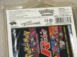 2001 POKEMON NINTENDO WOTC PLASTIC DISPLAY HANGER 4 BOOSTER PACKS FOSSIL RAICHU - Image 3