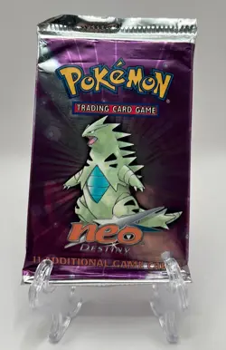(402768) Pokemon Neo Destiny Unlimted Edition Tyranitar Booster Pack Sealed - Image 1