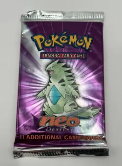 (402768) Pokemon Neo Destiny Unlimted Edition Tyranitar Booster Pack Sealed - Image 4