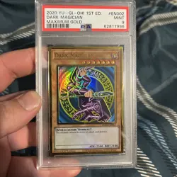Dark Magician 2020 Yugioh 1st Edition MAGO-EN002 Maximum Gold PSA 9 Mint - Image 1