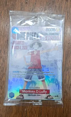 One Piece Monkey D. Luffy US Voyage College Basketball Promo Card - Gonzaga - Image 1