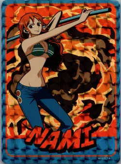 One Piece Holographic Trading Sticker Nami - Image 1