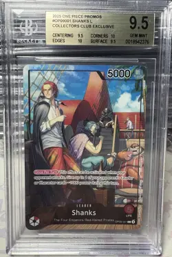 BGS 9.5 Shanks PSA Magazine Exclusive One Piece Leader Alt Art Promo OP09-001 - Image 1