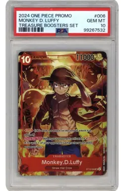2024 ONE PIECE PROMOS #006 MONKEY D. LUFFY TREASURE BOOSTERS SET - Image 1