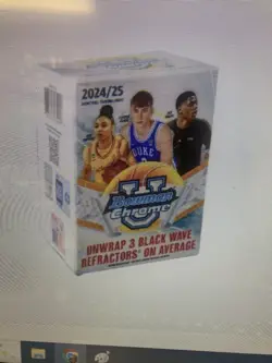 2024-25 Bowman University Chrome Basketball Trading Cards Blaster / Value Box - Image 3
