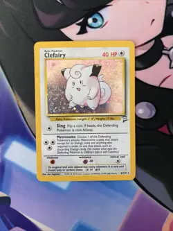 Clefairy 6/130 Base Set 2 WOTC Holo Pokemon Card - Image 1