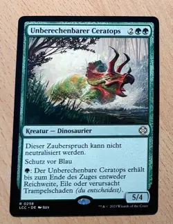 Mtg Magic: Unberechenbarer Ceratops, Shifting Ceratops, DEUTSCH Dinosaurier - Image 1