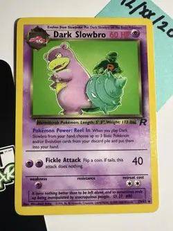 Dark Slowbro 29/82, Team Rocket, Pokemon TCG, Unlimited 2000, WOTC, Vintage, NM - Image 1