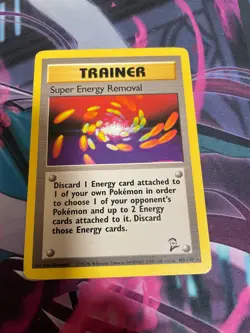 POKEMON - SUPER ENERGY REMOVAL - RARE - 108/130 - BASE SET 2 - MP - Image 1
