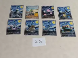 8 Pokemon x Van Gogh Black Star Promo ACG Art Card - Read Description - Image 1