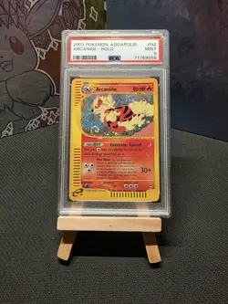 2003 POKEMON AQUAPOLIS #H2 ARCANINE-HOLO PSA 9 With A Swirl - Image 1