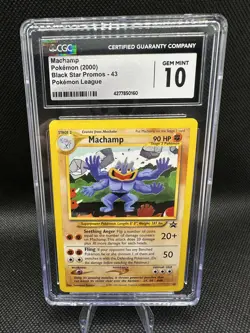 Machamp Black Star Promos 43 Pokemon League CGC 10 GEM MINT - Image 1