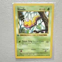 Pokemon Weedle 1st Edition Shadowless Base Set 69/102 WOTC Vintage 1999 - Image 1