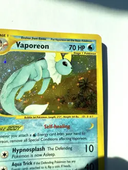 2003 Skyridge Vaporeon H31/H32 Holo SWIRL 🌀Pokemon TCG - Image 3