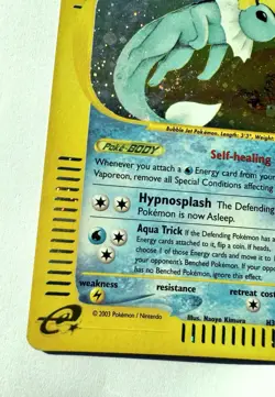 2003 Skyridge Vaporeon H31/H32 Holo SWIRL 🌀Pokemon TCG - Image 5