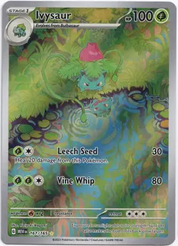Pokemon Ivysaur Illustration Rare 151 MEW 167/165 NM English - Image 1