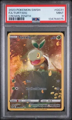 2023 Pokemon Sword And Shield Crown Zenith Turtwig #GG31 PSA 9 - Image 1