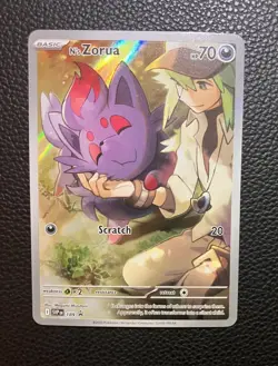 Pokemon Card - N's Zorua Scarlet & Violet 189 Promo Illustration Rare - Image 1