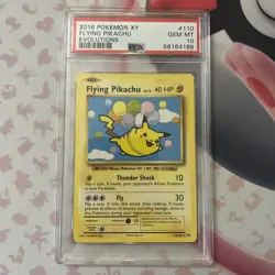 2016 POKEMON XY FLYING PIKACHU EVOLUTIONS GRADED CARD PSA 10 - Image 1