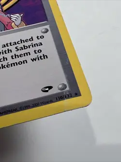DAMAGED Sabrina 110/132 Regular/Non-Holo Gym Challenge AUTHENTIC Pokemon Card - Image 2