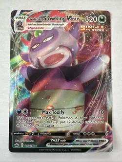 Pokemon Galarian Slowking VMAX TCG Chilling Reign Holo Ultra Rare Card 100/198 - Image 1