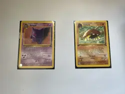 Pokemon TCG Gengar Kabuto Lot of 2 Cards 1999 Wizards Of The Coast - Image 1