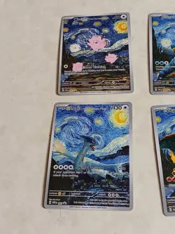 6 Pokemon x Van Gogh Black Star Promo ACG Art Card - read description - Image 2