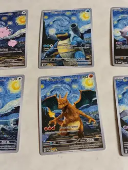 6 Pokemon x Van Gogh Black Star Promo ACG Art Card - read description - Image 3