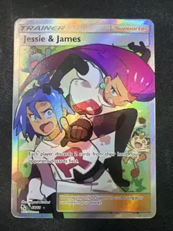 Jessie And James Pokemon TCG Full Art Trainer Card 68/68 Hidden Fates NM - Image 1