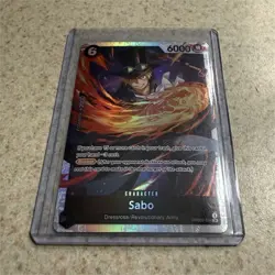 Namco One Piece Card Game Sabo Character Foil Super Rare PRB02-014 - Image 1