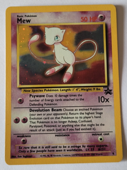 Pokemon Card Mew Holographic Black Star Promo #9 Card WOTC 1999-2000 NM - Image 3