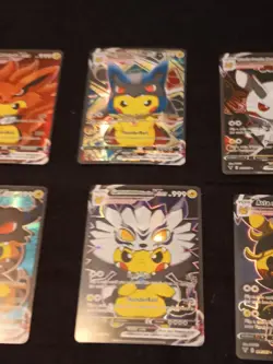 6Pikachu Pokemon Card Holo GX VSTAR VMAX GX EX Cosplay Art - Image 3