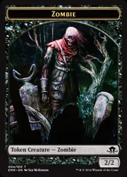 Zombie Token (004) ~ Lightly Played Eldritch Moon MTG Magic UltimateMTG Black Ca - Image 1